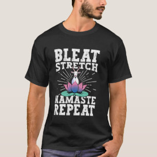 Camiseta Bleat Namaste Repat Para Amante de Yoga com Cabra