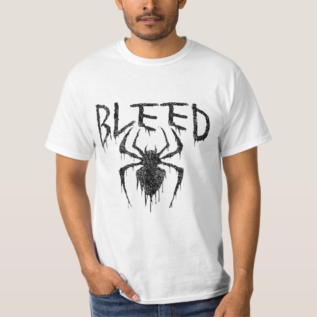 Camiseta Bleeding Spider Meltdown – Dark Drip Aesthetic Des (Frente)
