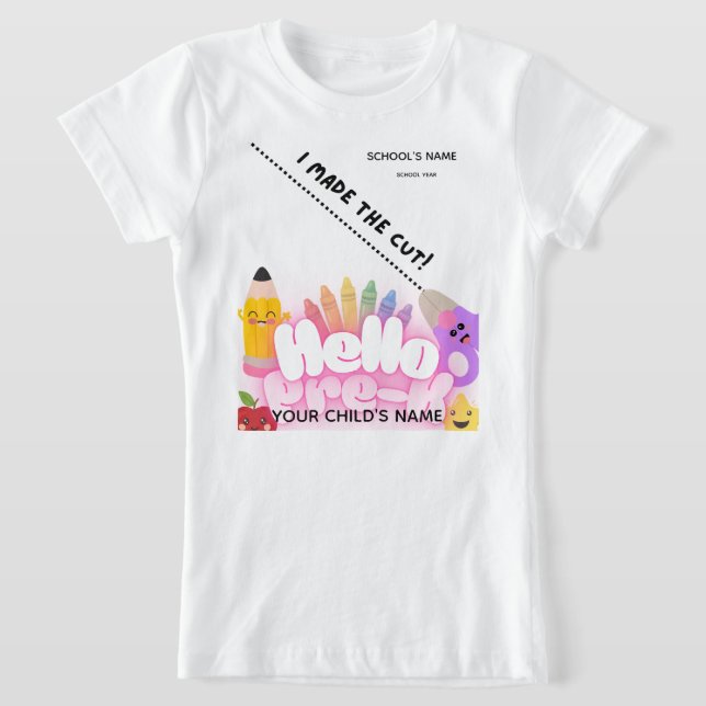 Camiseta BLEEGRÁFICOS: Olá, Pré-K! (Postura )