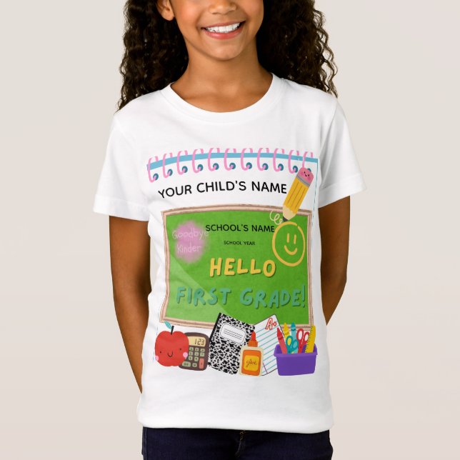 Camiseta BLEEGRÁFICOS: Olá, Primeira Série! (Frente)