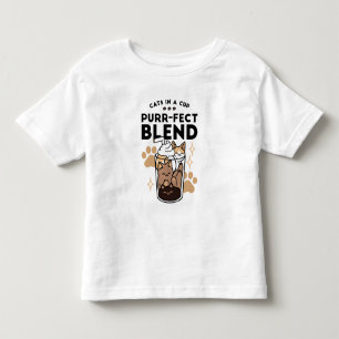 Camiseta Blend Puro: Arte de Gato e Café para Pet-Lovers