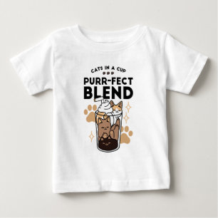 Camiseta Blend Puro: Arte de Gato e Café para Pet-Lovers