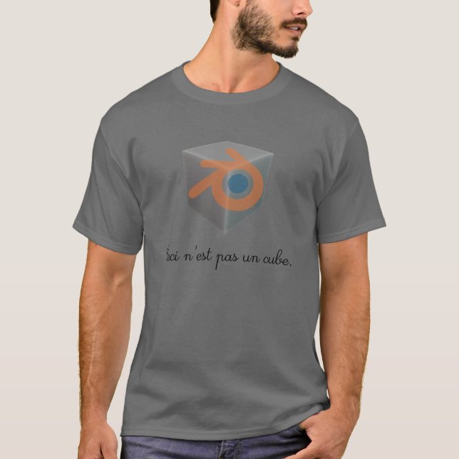 Camiseta Blender 3D Würfel (Frente)