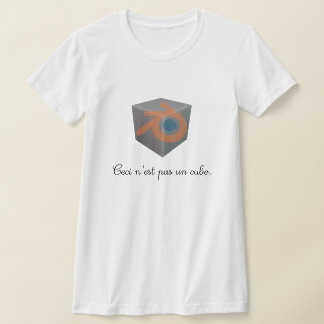 Camiseta Blender 3D Würfel (Postura )