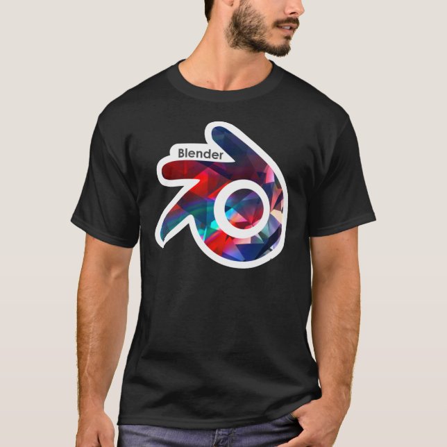 Camiseta Blender Logo (with white outline) Essential T-Shir (Frente)
