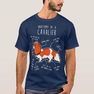 Camiseta Blenheim Cavalier King Charles Spaniel Dog Anatomi