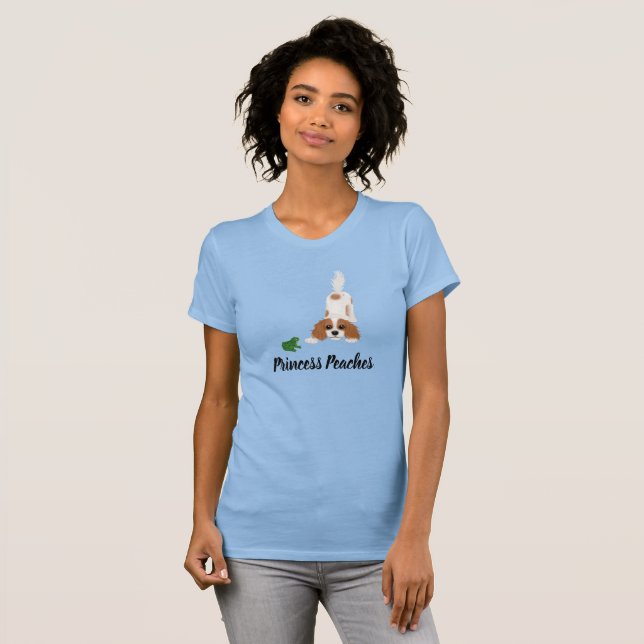 Camiseta Blenheim Cavalier King Charles Spaniel e Sapo (Frente Completa)