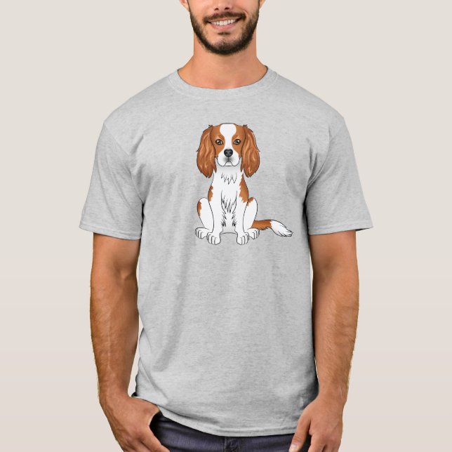 Camiseta Blenheim Cavalier King Charles Spaniel Sentado (Frente)