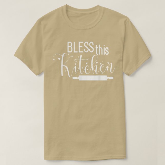 Camiseta Bless This Kitchen Cooking Dishes For Cook Mum And (Frente do Design)