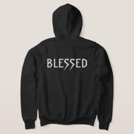 CAMISETA "BLESSED" 303TATTOO BLACK ZIP UP HOODIE