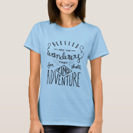 Camiseta Blessed é as mulheres rotuladas mão dos andarilhos