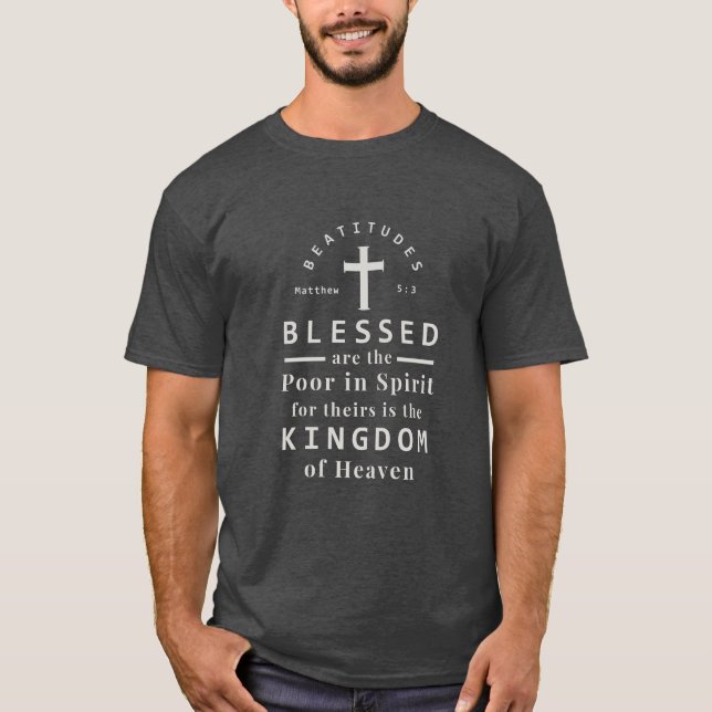 Camiseta Blessed é os pobres no espírito (Frente)