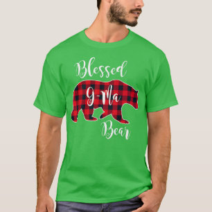 Camiseta Blessed G-Ma Bear Red Buffalo Check Plaid Fun Gran