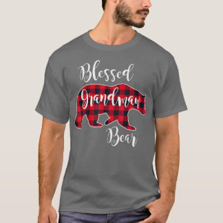 Camiseta Blessed Grandmaw Bear Red Buffalo Check Plaid Gran