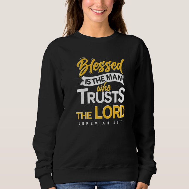 Camiseta Blessed Is The Man Bible Verse Jesus Christ Prayer (Frente)