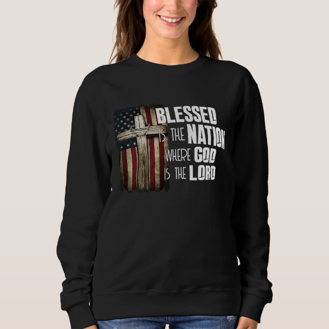 Camiseta Blessed Is The Nation Whose God Is Lord Christian (Frente)