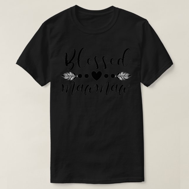 Camiseta Blessed Mawmaw  Mawmaw Bear Llama Shark  Plus Size (Frente do Design)