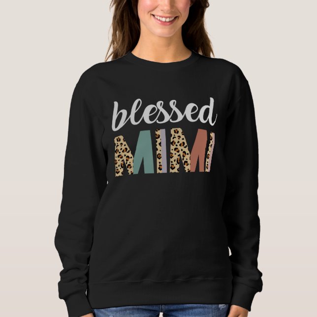 Camiseta Blessed Mimi Cute Leopard Print (Frente)