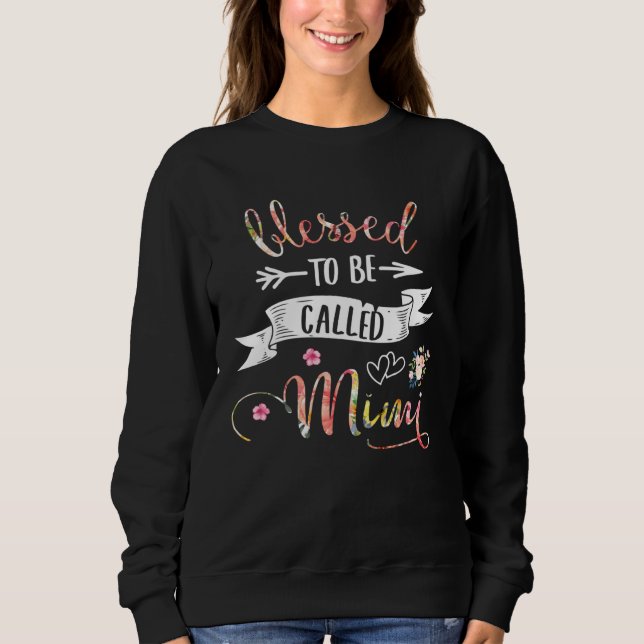 Camiseta Blessed Mimi Floral decoration Grandma (Frente)