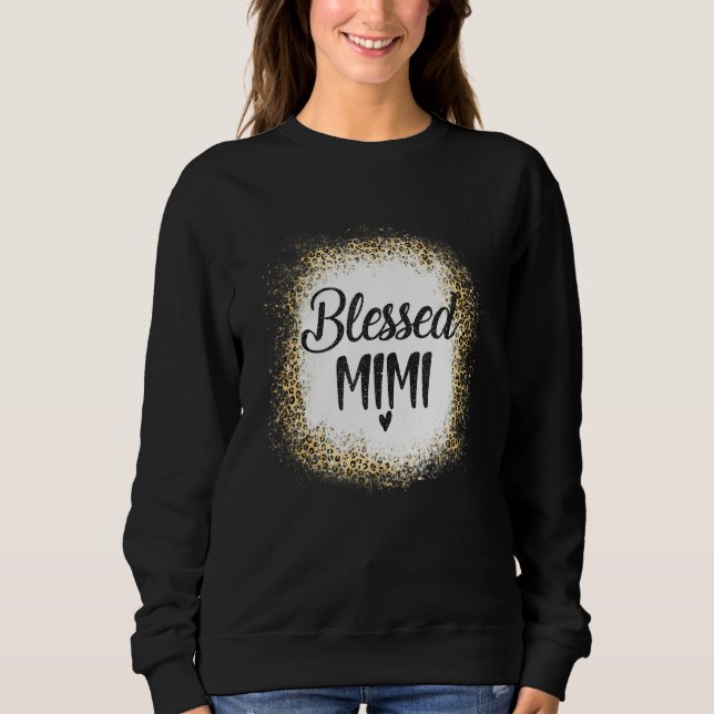 Camiseta Blessed Mimi Leopard    Best Mom Ever  Mother's Da (Frente)