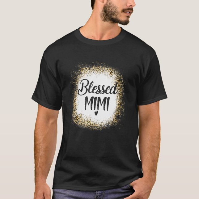 Camiseta Blessed Mimi Leopard    Best Mom Ever  Mother's Da (Frente)