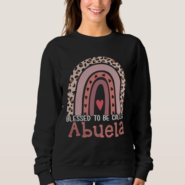 Camiseta Blessed To Be Called Abuela Rainbow Leopard Mother (Frente)