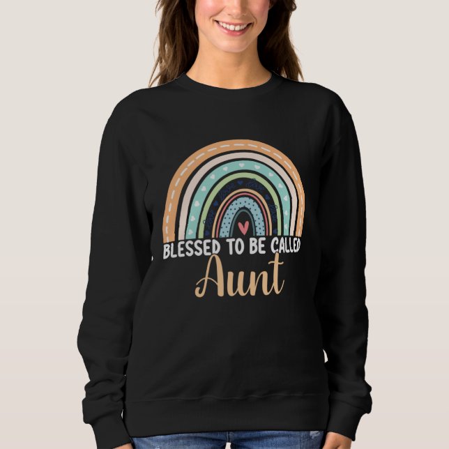 Camiseta Blessed To Be Called Aunt Rainbow Mother s Day Aun (Frente)