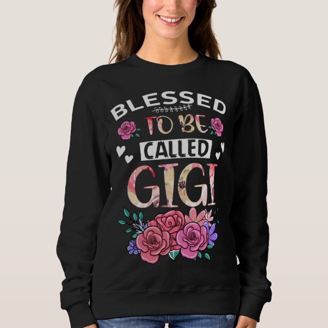 Camiseta Blessed To Be Called Gigi Floral Tees Mothers Day  (Frente)