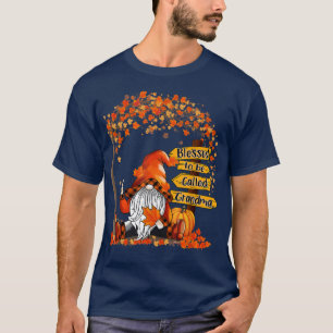 Camiseta Blessed To Be Called Grandma Fall Vibes Gnome Than