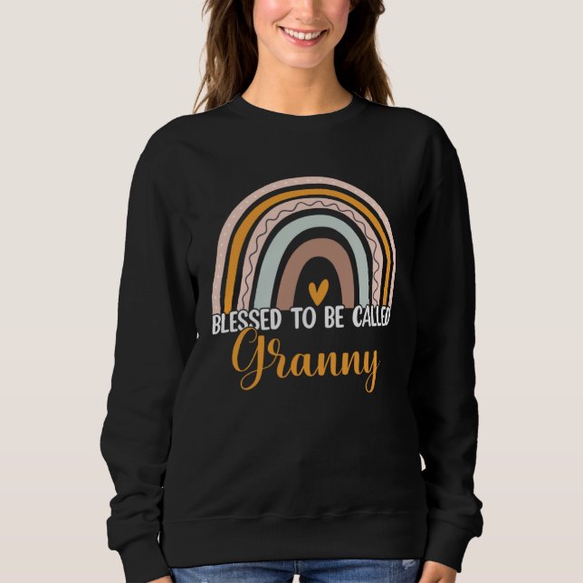 Camiseta Blessed To Be Called Granny Boho Rainbow Mother s  (Frente)