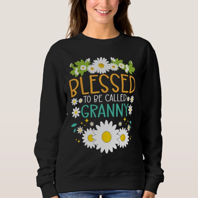 Camiseta Blessed To Be Called Granny Mothers Day Daisy Flow (Frente)