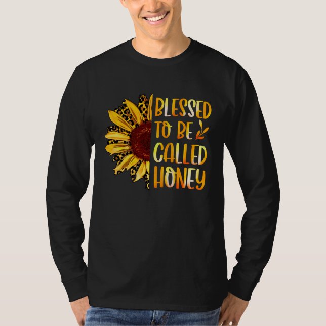 Camiseta Blessed To Be Called Honey Cute Sunflower Mothers  (Frente)