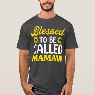 Camiseta Blessed To Be Called Mamaw Sunflower s, Fun Mother