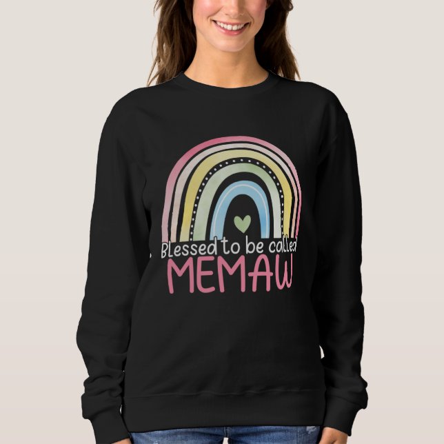 Camiseta Blessed To Be Called Memaw Rainbow Mother s Day Be (Frente)