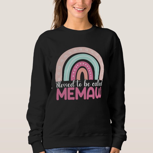 Camiseta Blessed To Be Called Memaw Rainbow Mothers Day Mom (Frente)