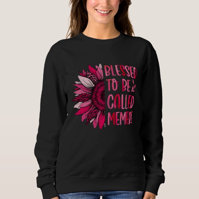 Camiseta Blessed To Be Called Memere Cute Floral Women Moth (Frente)