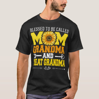 Camiseta Blessed To Be Called Mom Grandma Great Grandma Mot