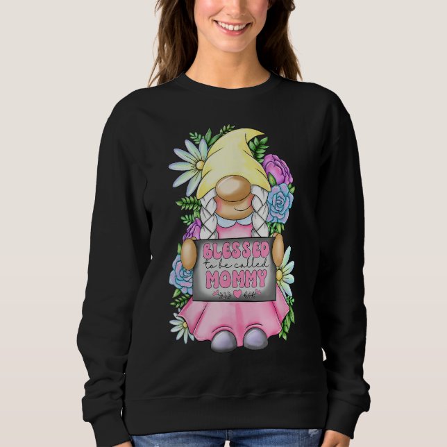 Camiseta Blessed To Be Called Mommy Gnome Cute Girl Mothers (Frente)