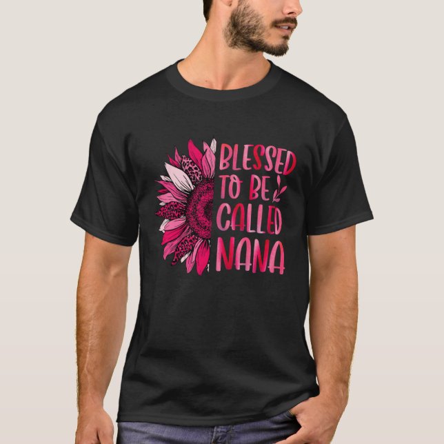 Camiseta Blessed To Be Called Nana Cute Floral Women Mother (Frente)