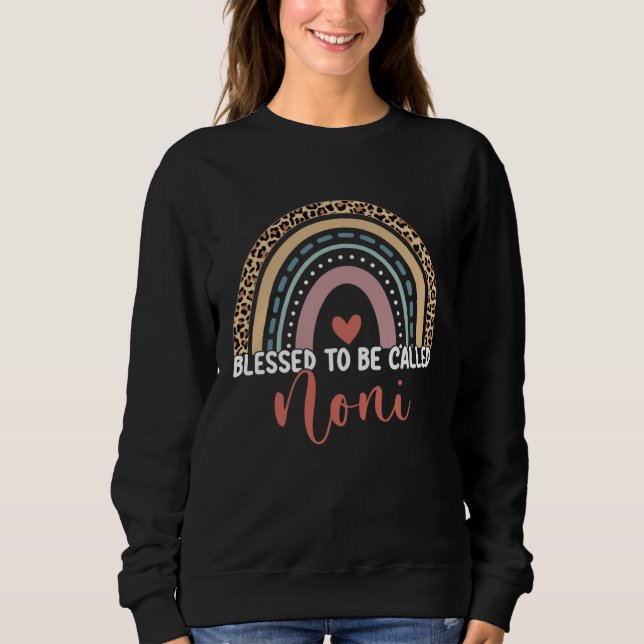 Camiseta Blessed To Be Called Noni Rainbow Mothers Day Leop (Frente)