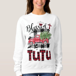 Camiseta Blessed Tutu Red plaid Christmas