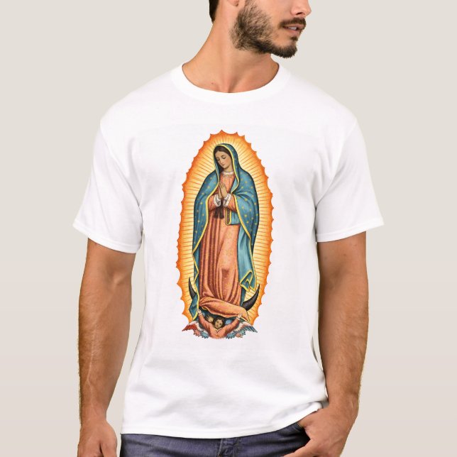 Camiseta Blessed Virgin of Guadalupe Men's Tee Shirt (Frente)