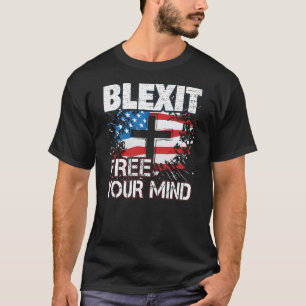 Camiseta Blexit livra suas bandeira americana e cruz da