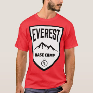 Camiseta Blindagem do acampamento base Everest Preto e Bran