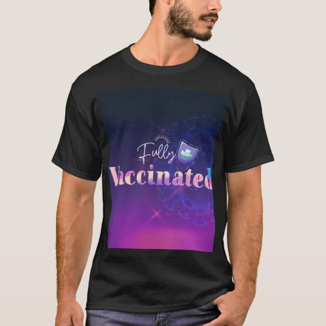 Camiseta Blindagem holográfica totalmente vacinada     (Frente)