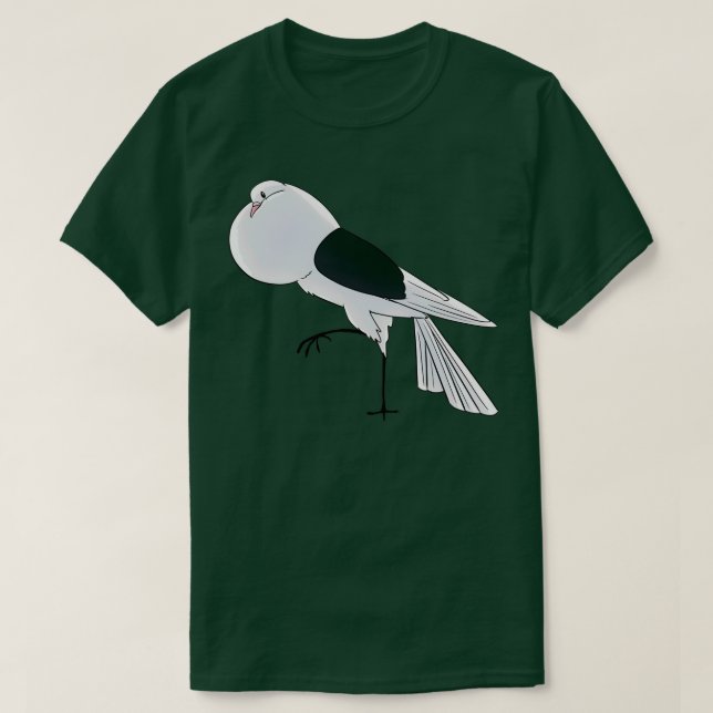 Camiseta Blindagem Negra Blindagem Blindagem Cropper Pombo (Frente do Design)