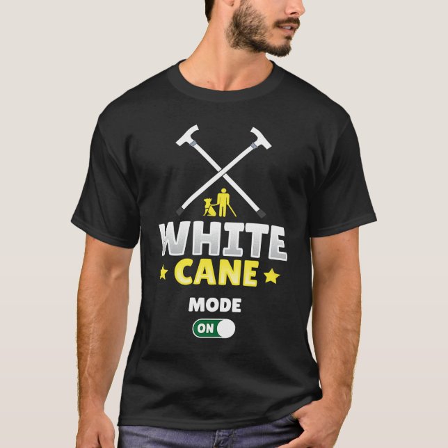 Camiseta Blindness White Cane Modus ON Blind (Frente)
