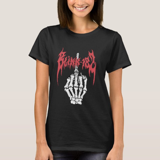 Camiseta Blink oficial 182 Dedo esquelético (Frente)