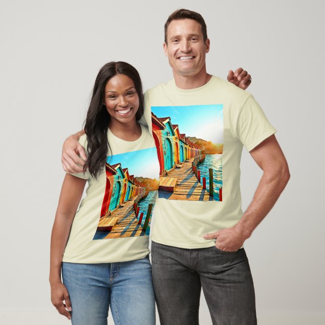 Camiseta Blisas Sunset: Matizes à beira-mar (Unissex)