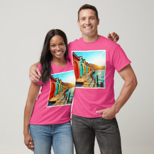 Camiseta Blisas Sunset: Matizes à beira-mar